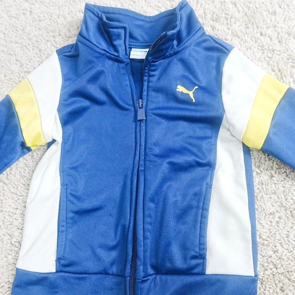 Puma Long Sleeve‎ Athletic Jacket Logo Blue Size 24 Months